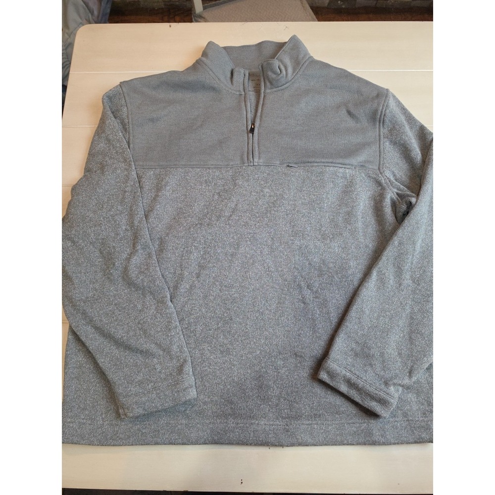 Van Heusen Men's 1/4 Zip Shirt Gray, Regular Fit, Mock Neck, Long Sleeve, 2XL
